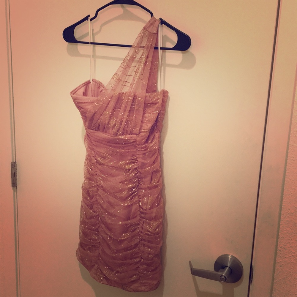 Sparkling pink champagne dress